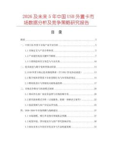 2026及未來5年中國USB外置卡市場數(shù)據(jù)分析及競爭策略研究報告