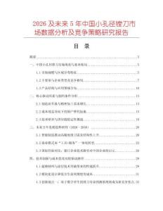 2026及未來5年中國(guó)小孔徑鏜刀市場(chǎng)數(shù)據(jù)分析及競(jìng)爭(zhēng)策略研究報(bào)告