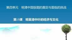 統(tǒng)編版中外歷史綱要上冊(cè)《明至清中葉的經(jīng)濟(jì)與文化》教學(xué)課件