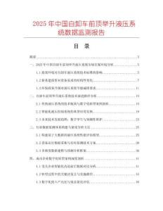 2025年中國(guó)自卸車前頂舉升液壓系統(tǒng)數(shù)據(jù)監(jiān)測(cè)報(bào)告