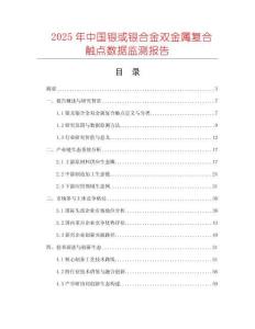2025年中國銀或銀合金雙金屬復(fù)合觸點(diǎn)數(shù)據(jù)監(jiān)測報(bào)告
