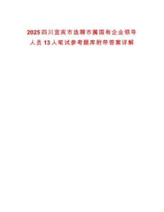 2025四川宜賓市選聘市屬國有企業(yè)領(lǐng)導(dǎo)人員13人筆試參考題庫附帶答案詳解