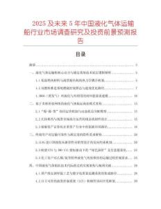2025及未來5年中國液化氣體運(yùn)輸船行業(yè)市場(chǎng)調(diào)查研究及投資前景預(yù)測(cè)報(bào)告