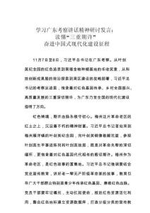 學(xué)習(xí)廣東考察講話精神研討發(fā)言：讀懂“三重期許”奮進(jìn)中國(guó)式現(xiàn)代化建設(shè)征程