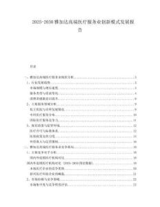 2025-2030雅加達(dá)高端醫(yī)療服務(wù)業(yè)創(chuàng)新模式發(fā)展報告