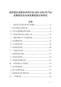 溫和美白潔面皂系列行業(yè)2026-2030年產(chǎn)業(yè)發(fā)展現(xiàn)狀及未來發(fā)展趨勢分析研究