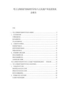 考古文物保護劑毒理學評估與文化遺產(chǎn)科技投資機會報告