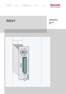 Rexroth力士樂IM24V使用手冊