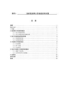 淺析我國審計市場現狀和對策