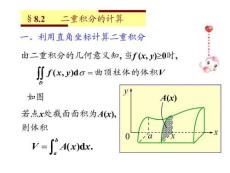 《微積分下冊》課件 8.2 二重積分的計算
