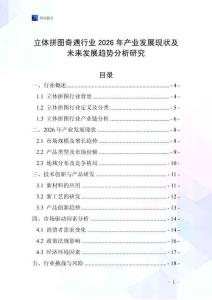 立體拼圖奇遇行業(yè)2026年產(chǎn)業(yè)發(fā)展現(xiàn)狀及未來發(fā)展趨勢分析研究