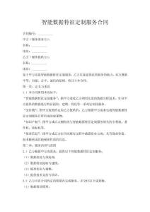 智能數據特征定制服務合同