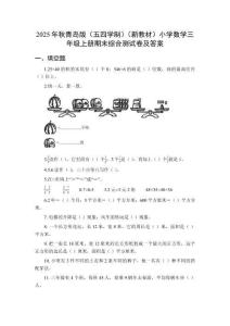 2025年秋青島版（五四學制）（新教材）小學數學三年級上冊期末綜合測試卷及答案