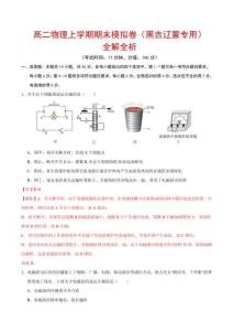 2025-2026學(xué)年高二物理上學(xué)期期末模擬卷【測試范圍：必修三11~13章、選擇性必修二全冊】（全解全析）（黑吉遼蒙專用）