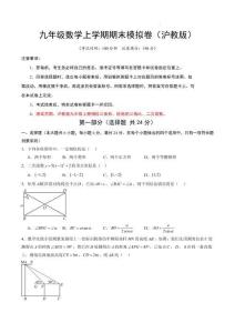 2025-2026學(xué)年九年級數(shù)學(xué)上學(xué)期期末模擬卷（滬教版）（原卷A4版）