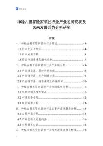 神秘古墓探險家裝扮行業產業發展現狀及未來發展趨勢分析研究