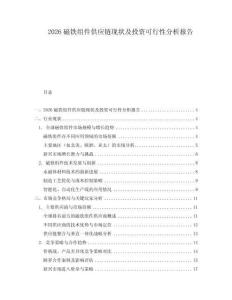 2026磁鐵組件供應鏈現狀及投資可行性分析報告