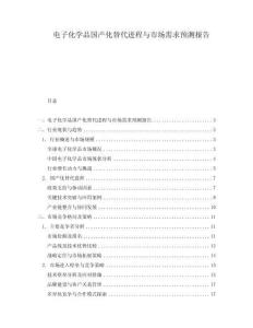 電子化學(xué)品國產(chǎn)化替代進(jìn)程與市場需求預(yù)測報(bào)告