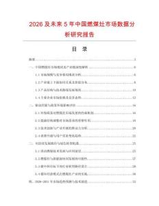 2026及未來5年中國燃煤灶市場數(shù)據(jù)分析研究報告
