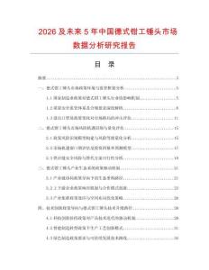 2026及未來5年中國德式鉗工錘頭市場數(shù)據(jù)分析研究報(bào)告
