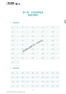 25考季經濟法《只做好題》第二章-答案冊