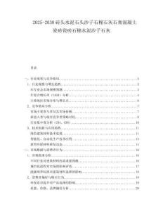 2025-2030磚頭水泥石頭沙子石棉石灰石膏混凝土瓷磚瓷磚石棉水泥沙子石灰