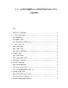 2025-2030隔熱材料行業市場現狀創新與技術競爭評估規劃