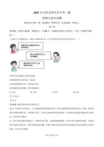 精品解析：2025年天津市和平區(qū)中考一模道德與法治試題（解析版）