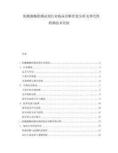 肌酸激酶檢測試劑行業臨床診斷價值分析及替代性檢測技術比較