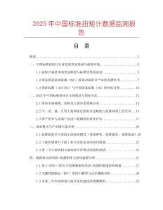 2025年中國(guó)標(biāo)準(zhǔn)扭矩計(jì)數(shù)據(jù)監(jiān)測(cè)報(bào)告