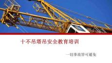 起重吊裝作業十不吊塔吊安全教育培訓