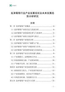 鹽津葡萄行業(yè)產(chǎn)業(yè)發(fā)展現(xiàn)狀及未來發(fā)展趨勢分析研究