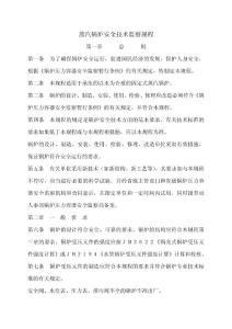 蒸汽鍋爐安全技術(shù)監(jiān)察規(guī)程