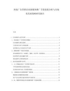 西南廣告營銷企業新媒體推廣手段效果分析與市場化發展策略研究報告