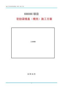 密肋梁樓蓋（模殼）施工方案