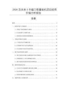 2026及未來5年磁力泵灌裝機項目投資價值分析報告