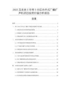 2025及未來5年帶5分區合并式廣播擴聲機項目投資價值分析報告