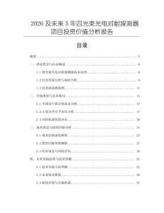 2026及未來(lái)5年四光束光電對(duì)射探測(cè)器項(xiàng)目投資價(jià)值分析報(bào)告