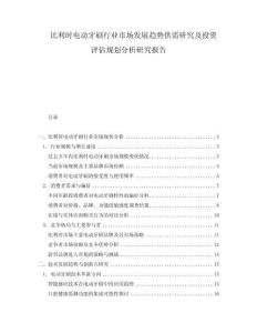 比利時(shí)電動(dòng)牙刷行業(yè)市場(chǎng)發(fā)展趨勢(shì)供需研究及投資評(píng)估規(guī)劃分析研究報(bào)告