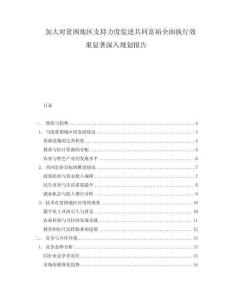 加大對貧困地區支持力度促進共同富裕全面執行效果顯著深入規劃報告