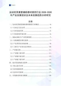 运动花茶康复辅助器材握把行业2026-2030年产业发展现状及未来发展趋势分析研究