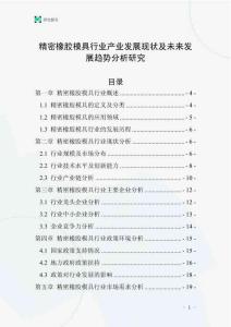 精密橡胶模具行业产业发展现状及未来发展趋势分析研究