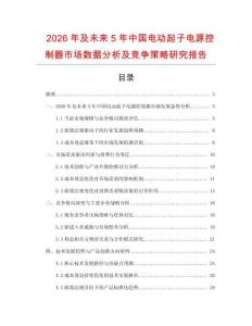 2026年及未來5年中國電動起子電源控制器市場數據分析及競爭策略研究報告