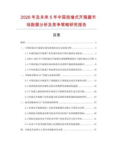 2026年及未來5年中國掛墻式開瓶器市場數據分析及競爭策略研究報告