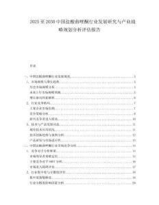 2025至2030中国盐酸曲唑酮行业发展研究与产业战略规划分析评估报告