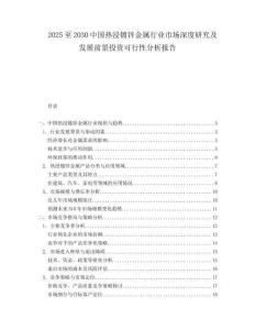 2025至2030中國熱浸鍍鋅金屬行業(yè)市場深度研究及發(fā)展前景投資可行性分析報告