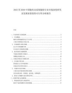 2025至2030中國鏈傳動系統鏈輪行業市場深度研究及發展前景投資可行性分析報告