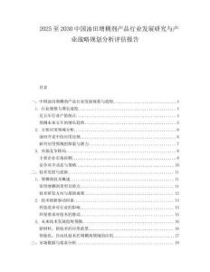 2025至2030中国油田增稠剂产品行业发展研究与产业战略规划分析评估报告