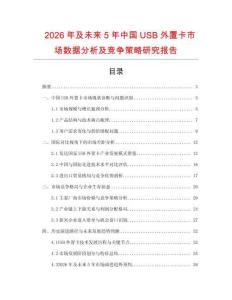 2026年及未來5年中國USB外置卡市場數(shù)據(jù)分析及競爭策略研究報告
