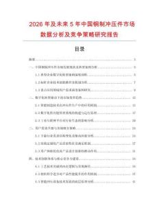 2026年及未來5年中國銅制沖壓件市場數(shù)據(jù)分析及競爭策略研究報告